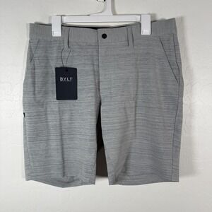BYLT Shorts Mens 34 Gray Kinetic Short Performance Stretch Golf Pocket New